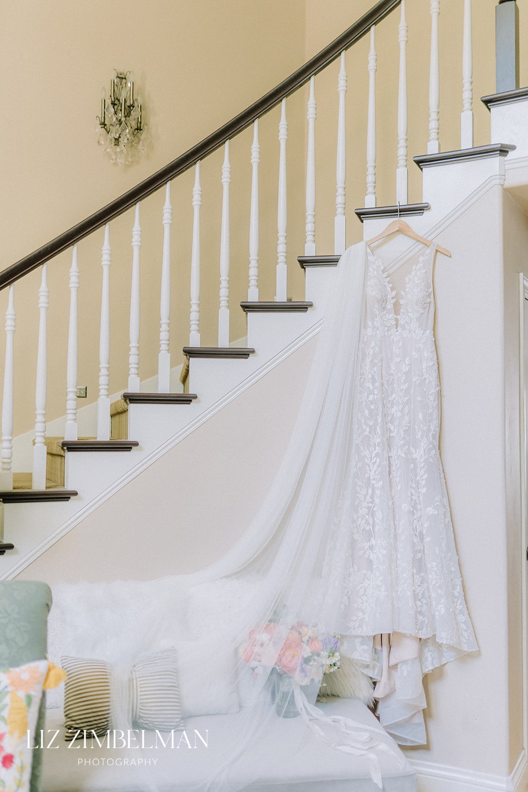 Wedding Dress stairs