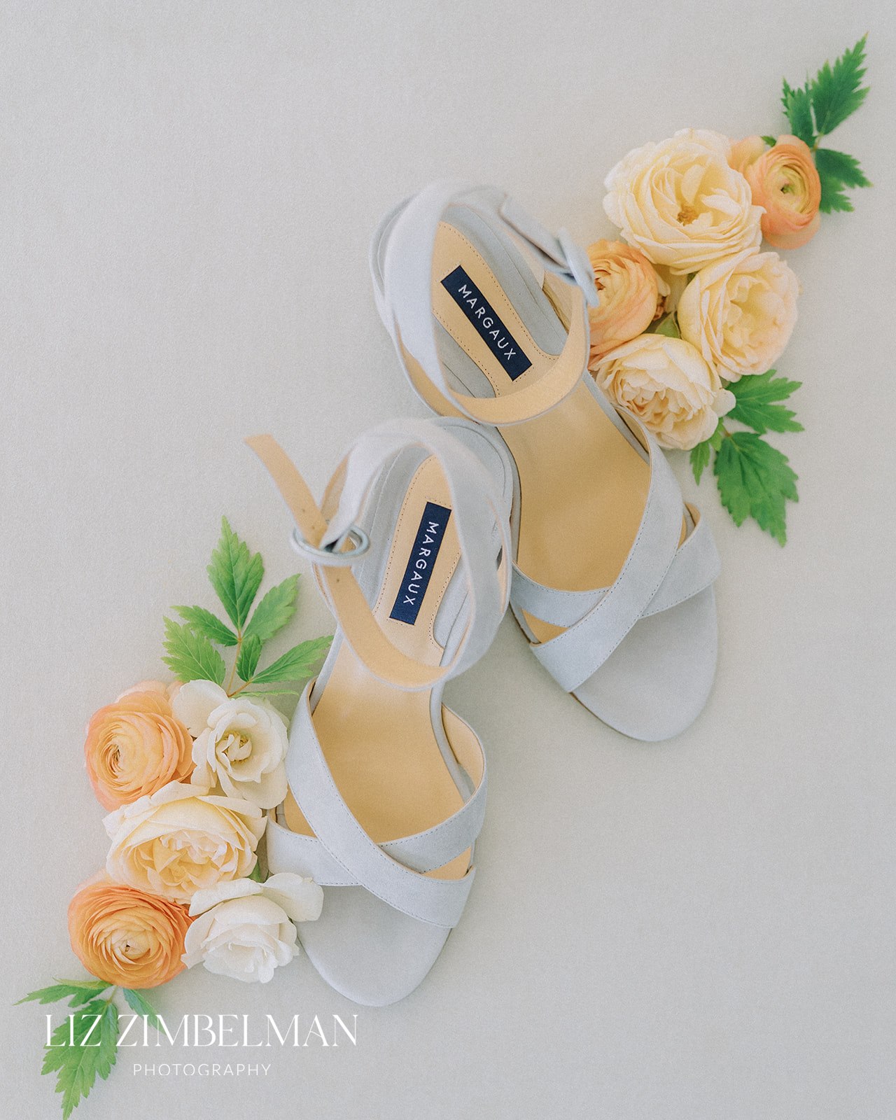 Wedding shoes flatlay