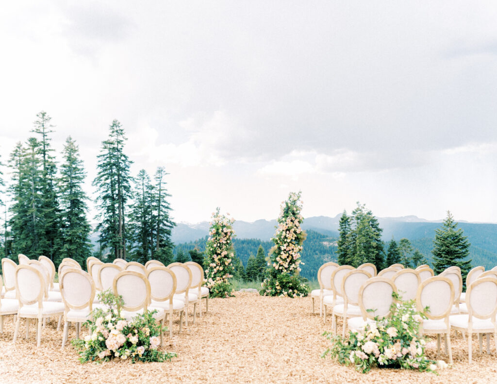 Tahoe Ceremony site with 2 arches