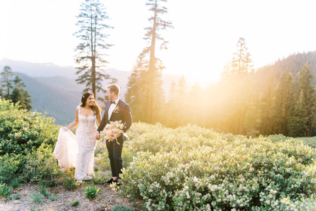 Bride and Groom Lake Tahoe wedding